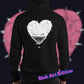 Sudadera con capucha The Heart Face (impresión en la espalda)