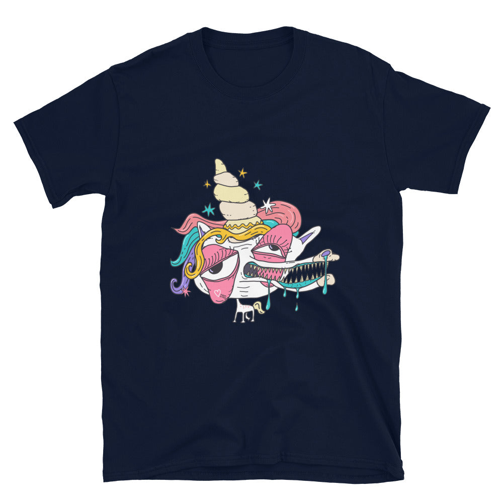 La camiseta con cara de unicornio