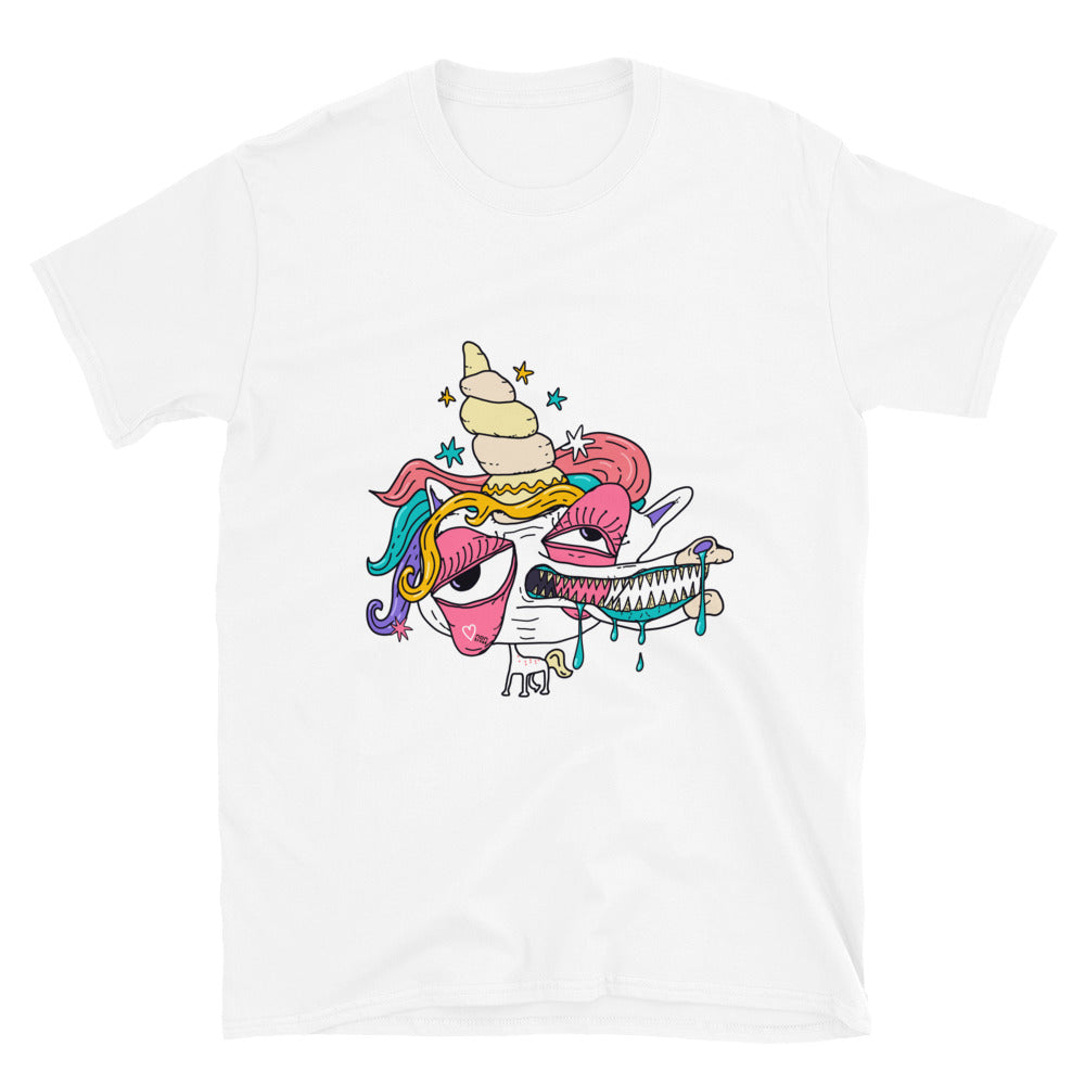 La camiseta con cara de unicornio