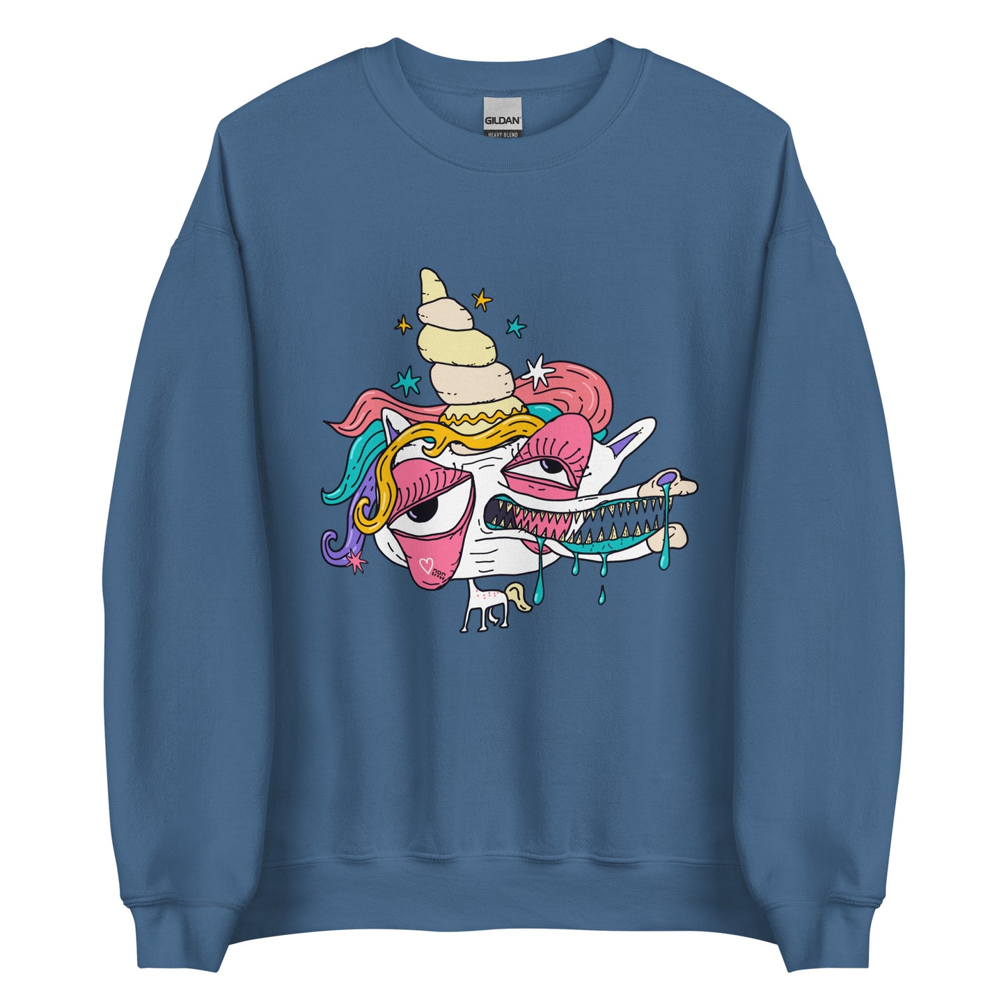 Sudadera con cara de unicornio