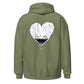 Sudadera con capucha The Heart Face (impresión en la espalda)