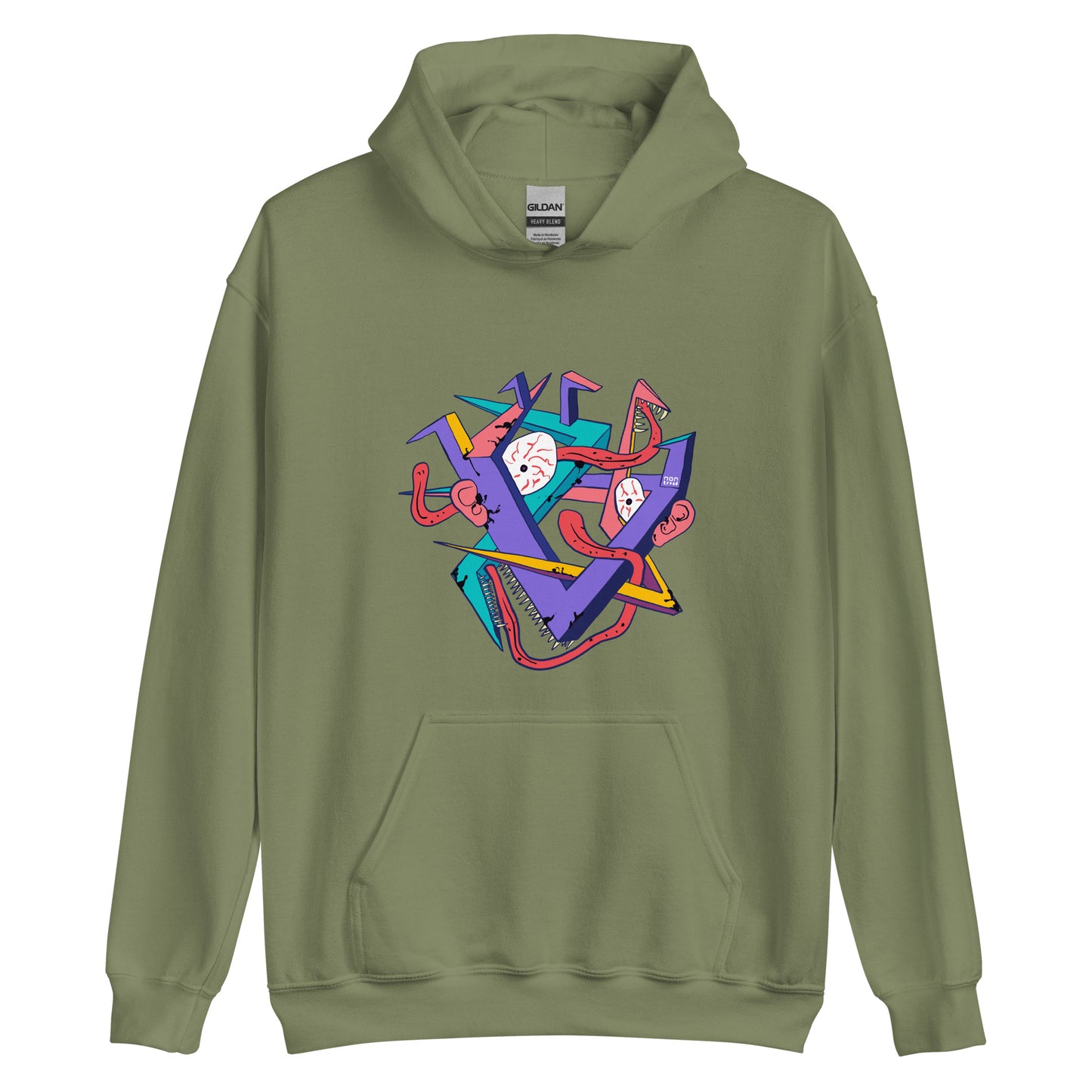 Zigzag face Hoodie