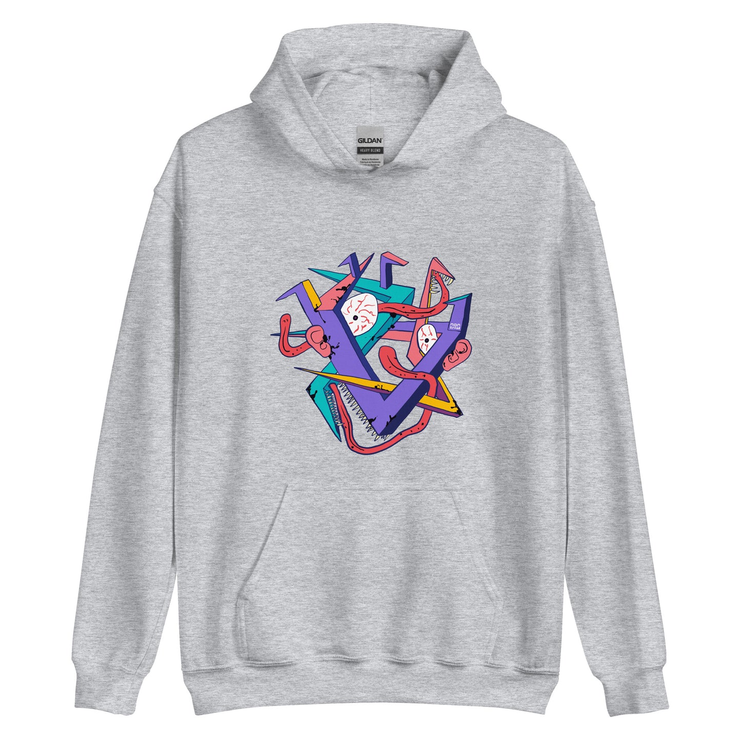 Zigzag face Hoodie