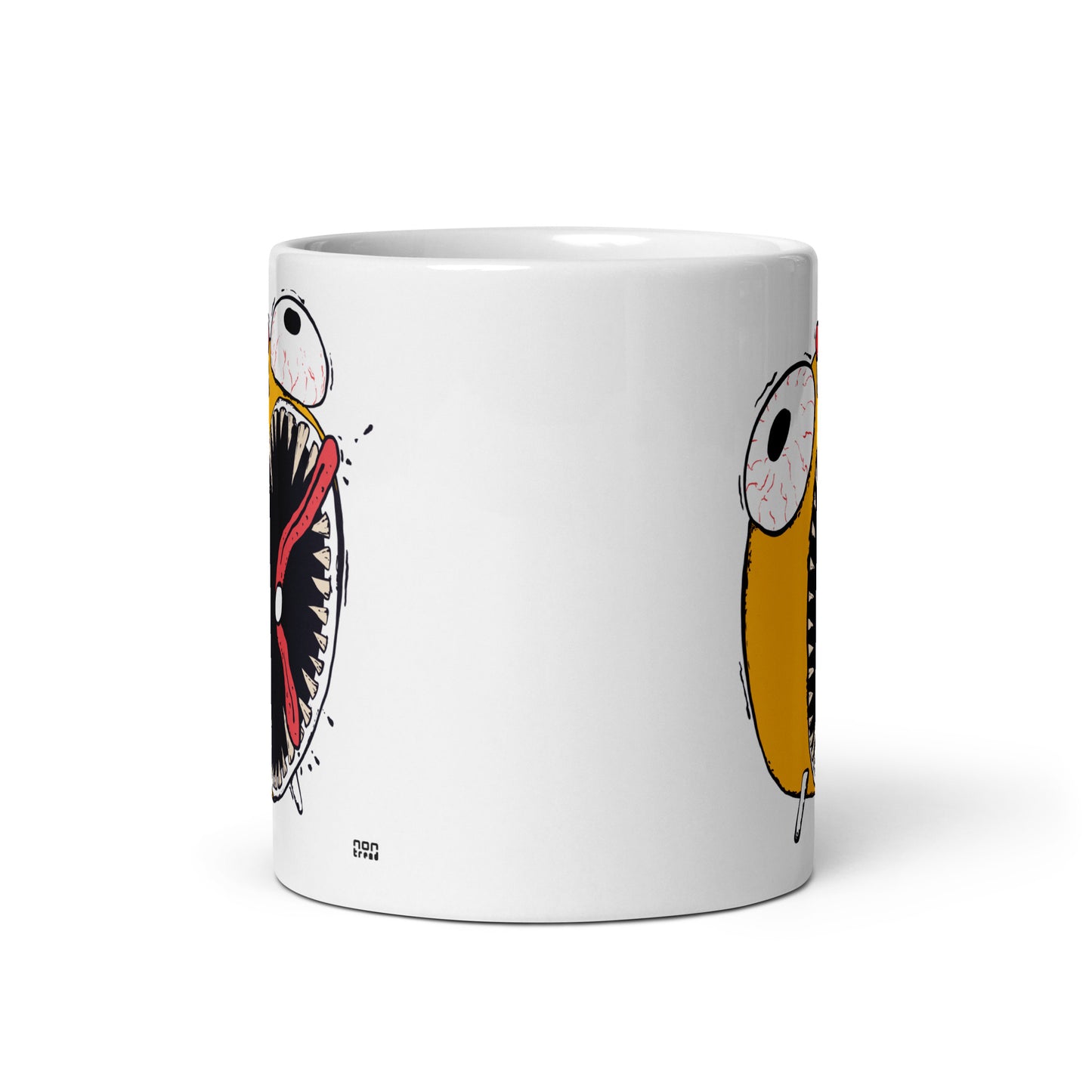 A caneca com cara de alarme