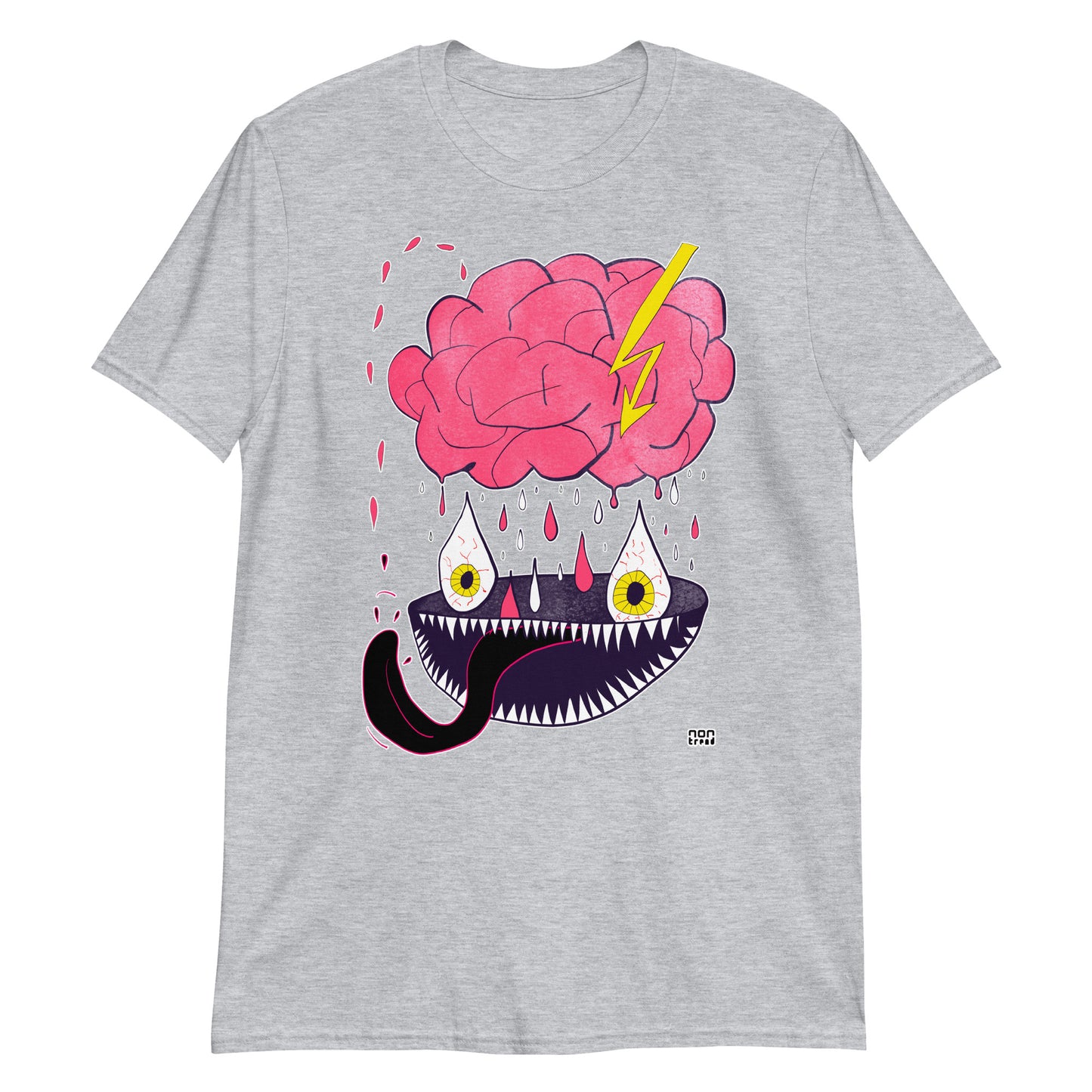 La camiseta de la cara del cerebro